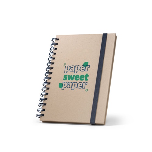 PROUST. Bloco de notas A5 com argolas, capa rígida em papel à base de cana-de-açúcar (80% cana-de-açúcar) com páginas lisas
