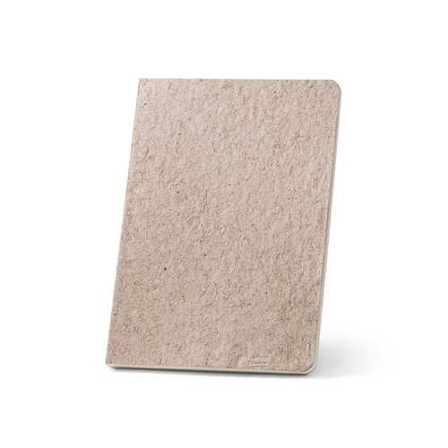 TEAPAD SEMI-RIGID. Bloco de notas A5 com capa semi-rígida fabricada a partir de restos de folhas de chá (65%)