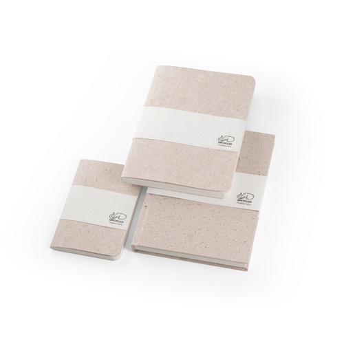 ORGANIC SOFT. Bloco de notas A6 com capa flexível fabricada a partir de matéria orgânica de elefante (80%)