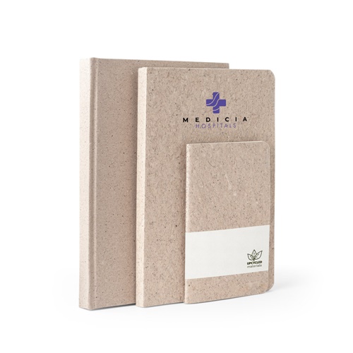 TEAPAD RIGID. Bloco de notas A5 com capa rígida fabricada a partir de restos de folhas de chá (65%)