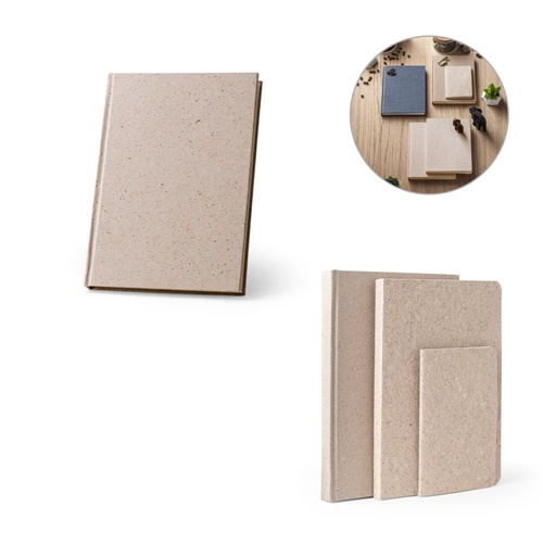 TEAPAD RIGID. Bloco de notas A5 com capa rígida fabricada a partir de restos de folhas de chá (65%)