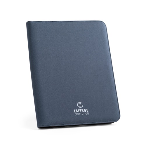 EMERGE FOLDER. Pasta A4 em poliéster reciclado (100% rPET) 300D com fecho