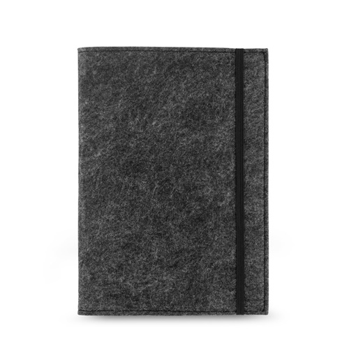 BALDWIN. Bloco de notas A5 com capa em feltro reciclado (100% rPET) e páginas pautadas em papel 100% reciclado