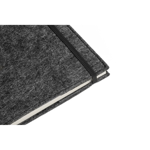 BALDWIN. Bloco de notas A5 com capa em feltro reciclado (100% rPET) e páginas pautadas em papel 100% reciclado