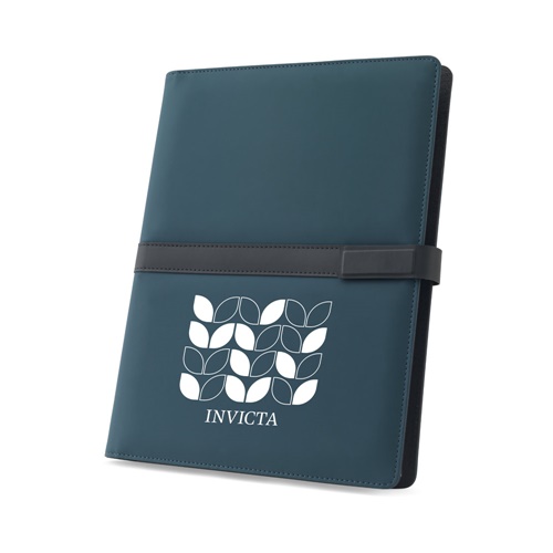SANDERSON FOLDER. Pasta A4 em PU (50% reciclado) com fecho magnético e bloco de notas com páginas pautadas