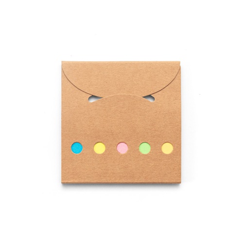 AINSLEY. Conjunto 2 em 1 para escritório, em papel 100% reciclado, com 6 blocos de notas adesivas