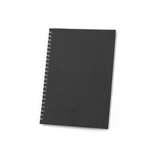 SCHILLER. Bloco de notas A5 com capa flexível, feito de papel 100% reciclado