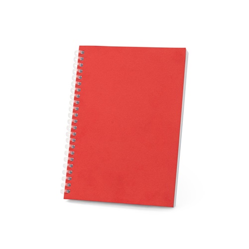 SCHILLER. Bloco de notas A5 com capa flexível, feito de papel 100% reciclado