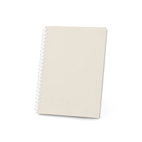 SCHILLER. Bloco de notas A5 com capa flexível, feito de papel 100% reciclado
