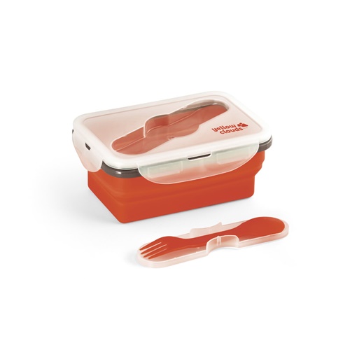 SAFFRON. Lancheira. Caixa hermética retrátil em silicone e PP 640 mL