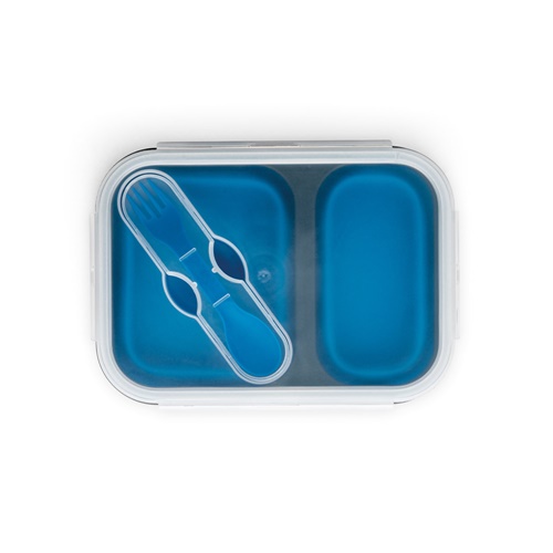 DILL. Lancheira. Caixa hermética retrátil em silicone e PP (480 e 760 mL)