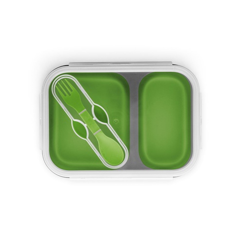 DILL. Lancheira. Caixa hermética retrátil em silicone e PP (480 e 760 mL)