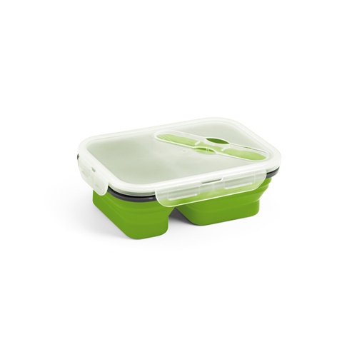 DILL. Lancheira. Caixa hermética retrátil em silicone e PP (480 e 760 mL)