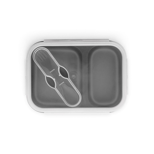 DILL. Lancheira. Caixa hermética retrátil em silicone e PP (480 e 760 mL)