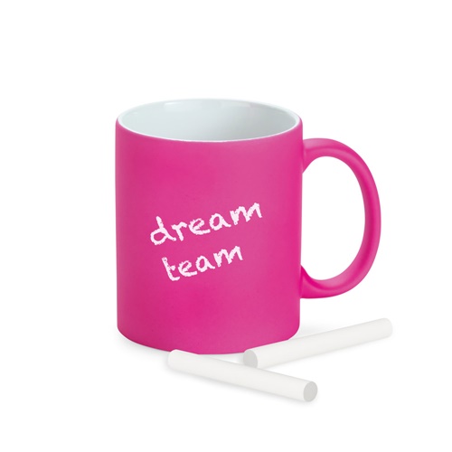 LYNCH. Caneca em cerâmica com acabamento neon 350 mL