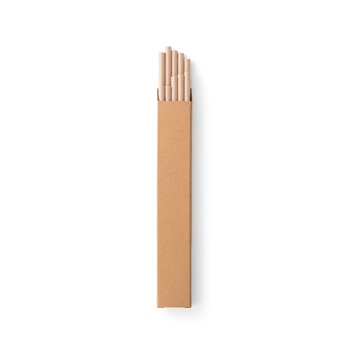 LAMONE. Conjunto de 10 palhinhas em papel kraft