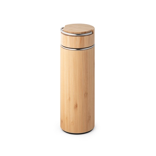 SOW. Garrafa térmica em bambu e aço inoxidável 440 mL