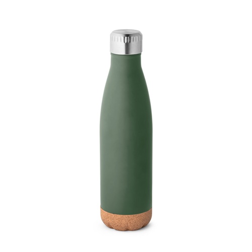 SOLBERG. Garrafa térmica em aço inoxidável e base em cortiça 560 mL