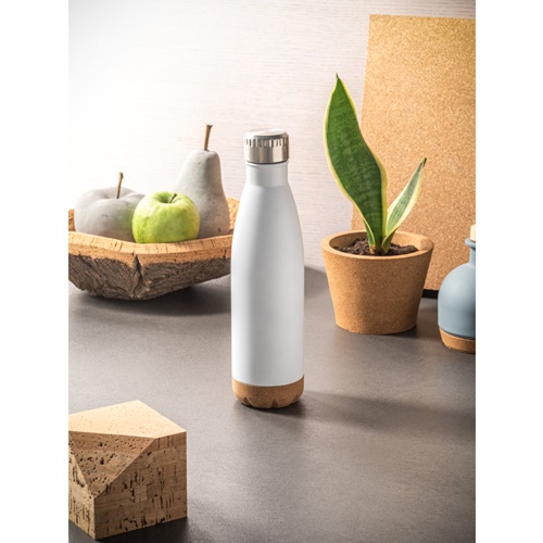 SOLBERG. Garrafa térmica em aço inoxidável e base em cortiça 560 mL