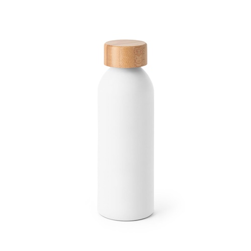 QUETA. Garrafa em alumínio com tampa em bambu 550 mL