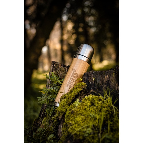 CEYLON. Garrafa térmica em bambu e aço inoxidável 450 mL