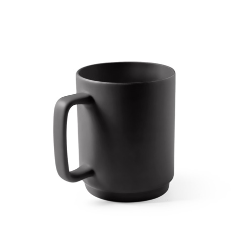 MIGHTY. Caneca em cerâmica com corpo cilindrico 330 mL