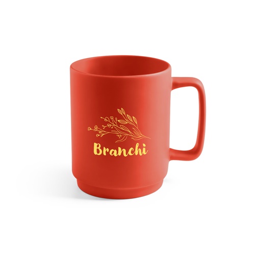 MIGHTY. Caneca em cerâmica com corpo cilindrico 330 mL