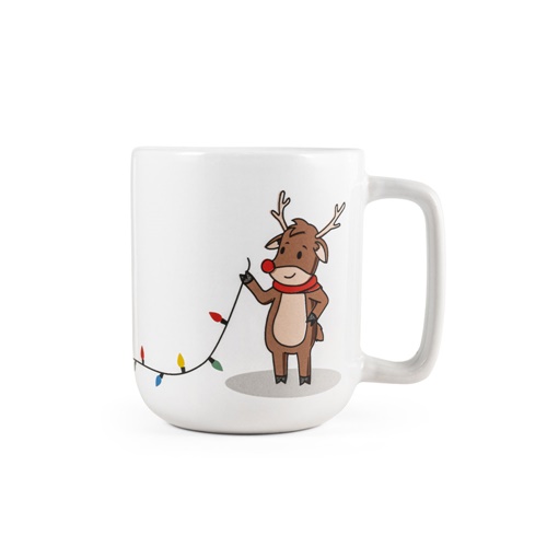 REINDEER. Caneca com impressão natalícia 330 mL