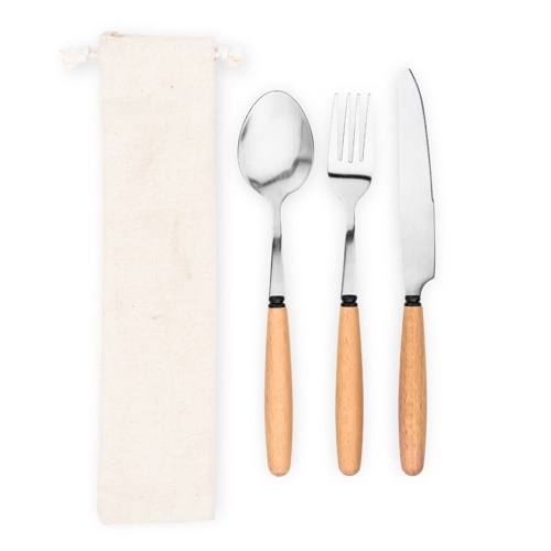 BOULUD. Conjunto de 3 peças em madeira de acácia