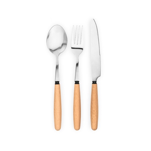 BOULUD. Conjunto de 3 peças em madeira de acácia