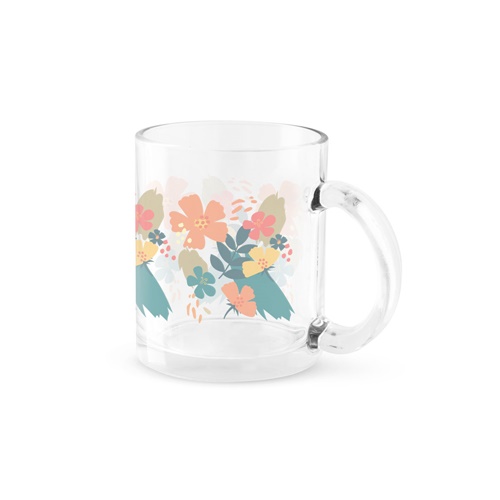 CARMO. Caneca de vidro para sublimação 350 mL