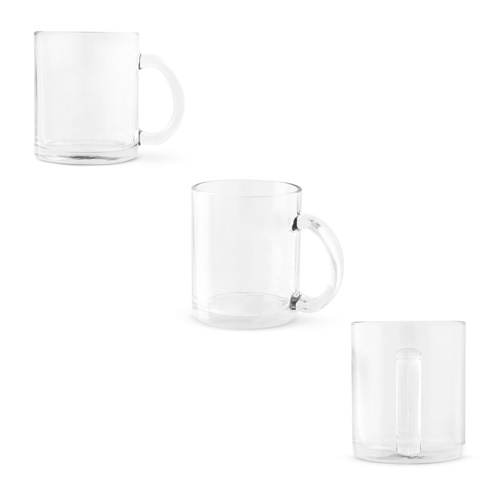 CARMO. Caneca de vidro para sublimação 350 mL