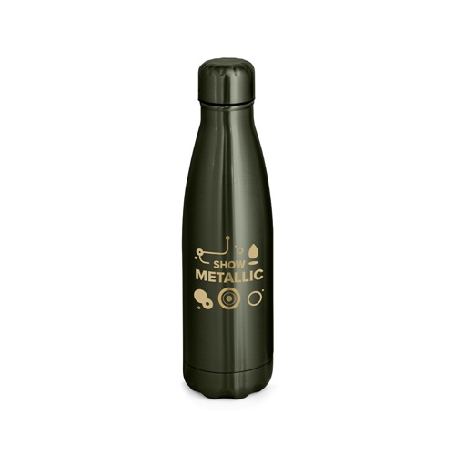 SHOW METALLIC. Garrafa em aço inoxidável com acabamento mate metálico 510 mL