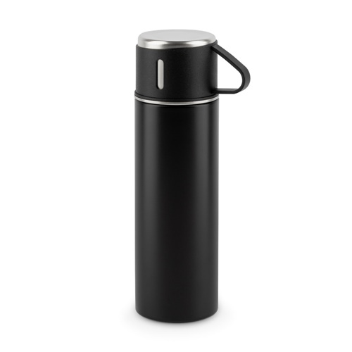 COMANECI. Garrafa em aço inoxidável (90% reciclado) de parede dupla, com acabamento em mate 490 mL