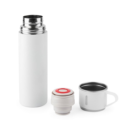 COMANECI. Garrafa em aço inoxidável (90% reciclado) de parede dupla, com acabamento em mate 490 mL