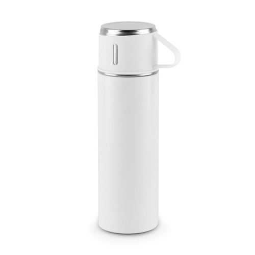 COMANECI. Garrafa em aço inoxidável (90% reciclado) de parede dupla, com acabamento em mate 490 mL