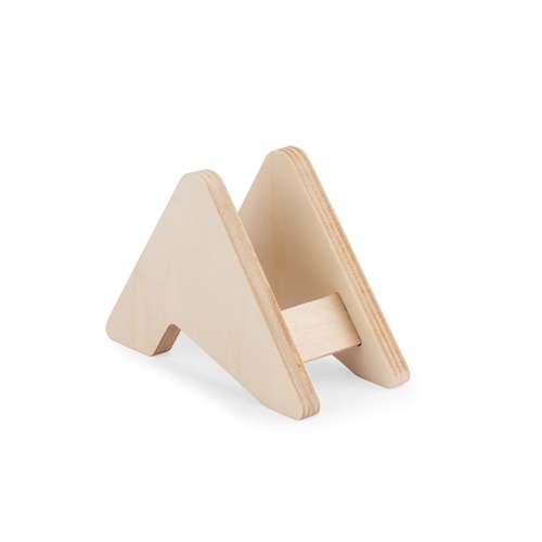 PLYCORK. Suporte em contraplacado com 6 bases para copos em cortiça