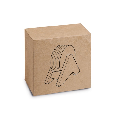 PLYCORK. Suporte em contraplacado com 6 bases para copos em cortiça
