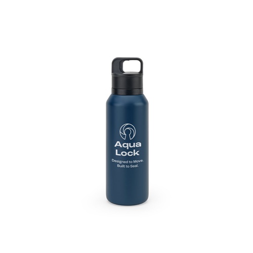 NICKLAUS. Garrafa em aço inoxidável (91% reciclado) com parede dupla isolada a vácuo 590 mL
