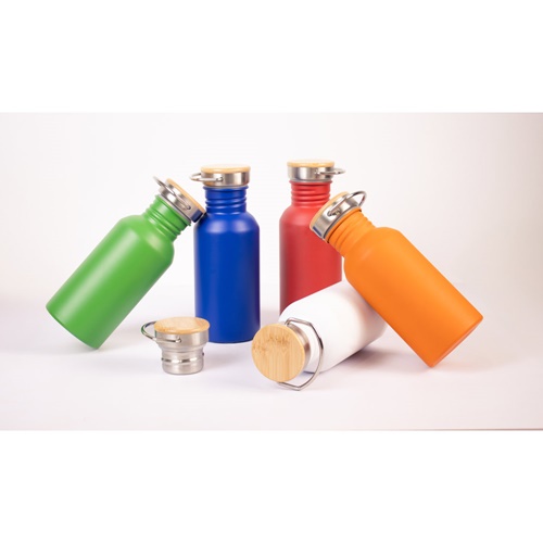 EWING. Garrafa em aço inoxidável (90% reciclado) com parede simples