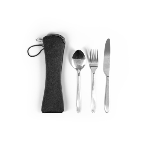 WILEY. Conjunto de talheres em aço inoxidável composto por 3 peças