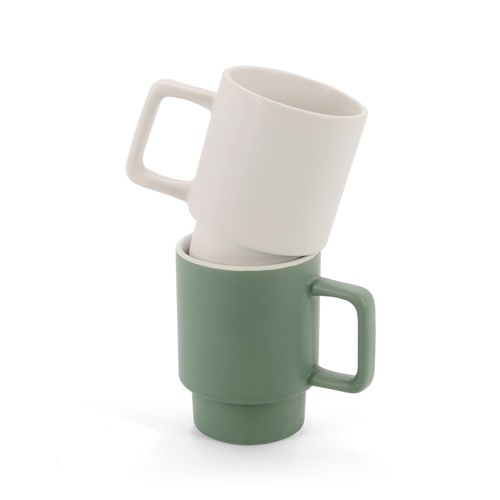 KUERTEN. Caneca de cerâmica com acabamento mate 330 mL