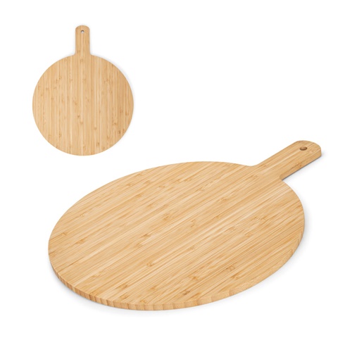 CHEESANO. Tábua de servir em bambu com formato redondo