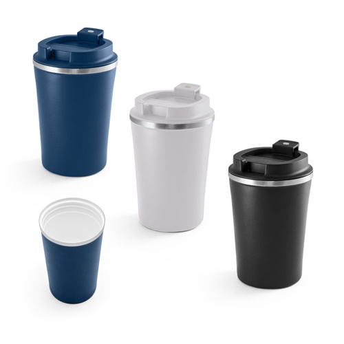 PHELPS CERAMIC. Copo de viagem em aço inoxidável com acabamento interior em cerâmica 470 mL