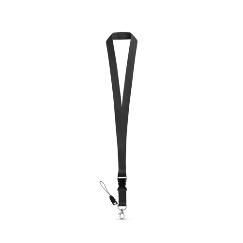 ANQUETIL. Lanyard em poliéster com mosquetão em metal