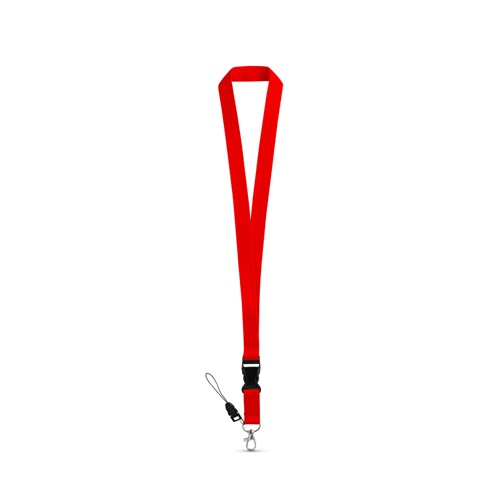 ANQUETIL. Lanyard em poliéster com mosquetão em metal
