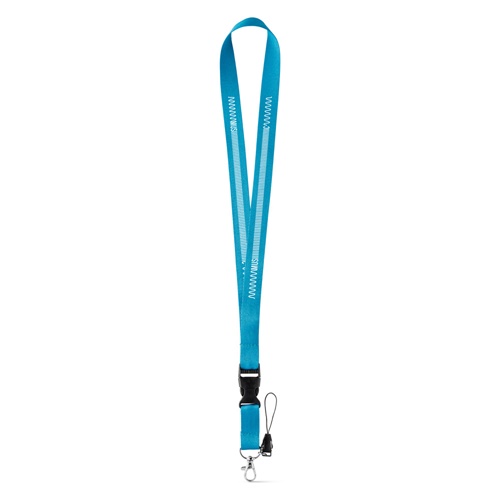 ANQUETIL. Lanyard em poliéster com mosquetão em metal