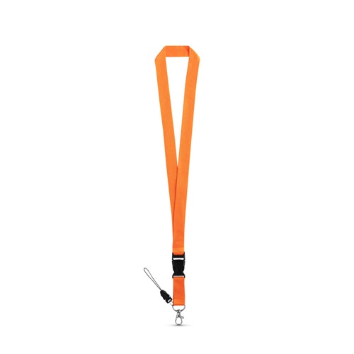 ANQUETIL. Lanyard em poliéster com mosquetão em metal