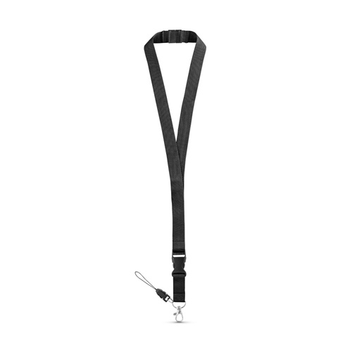 MURRAY. Lanyard em poliéster com mosquetão em metal