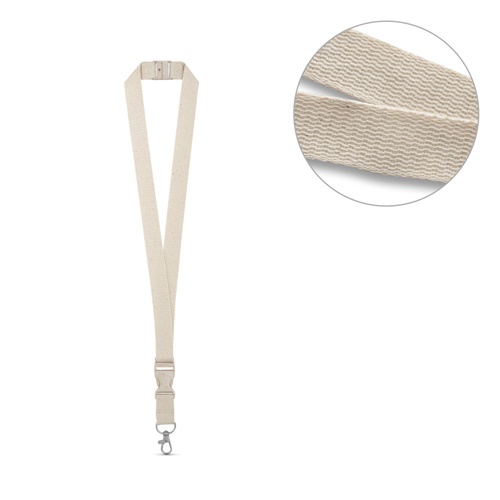 BALLINA. Lanyard 100% algodão com mosquetão em metal